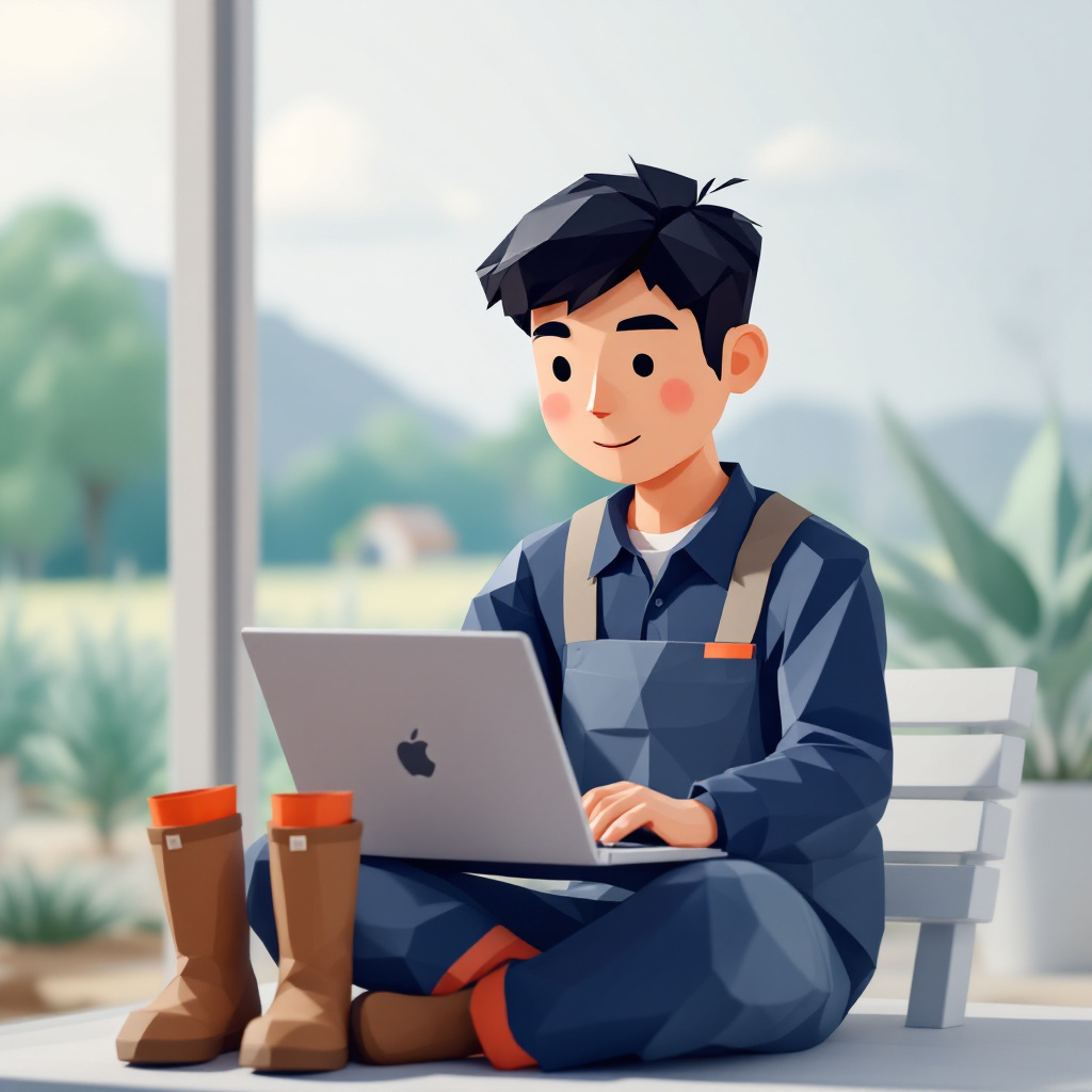 半農半X(複業型)のキャラクターイラスト