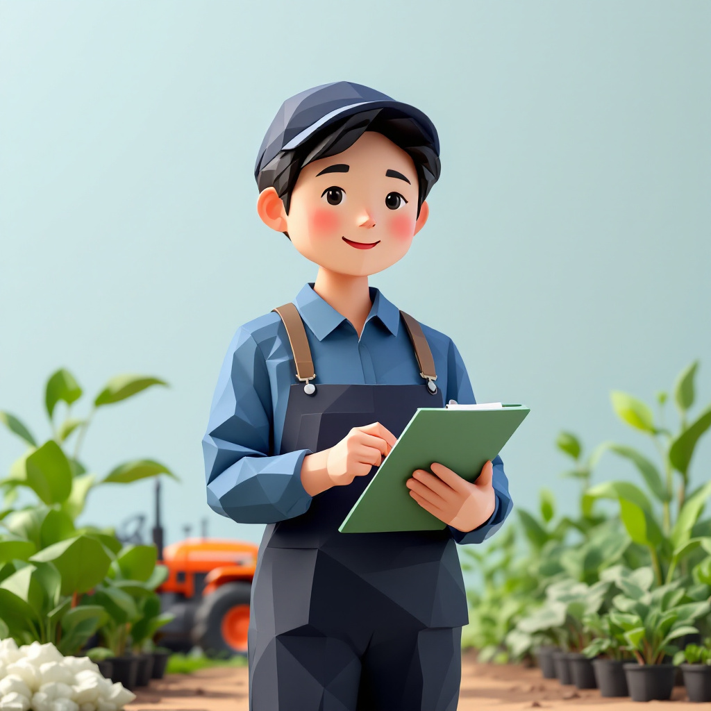 農場長・生産管理のキャラクターイラスト
